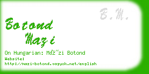 botond mazi business card